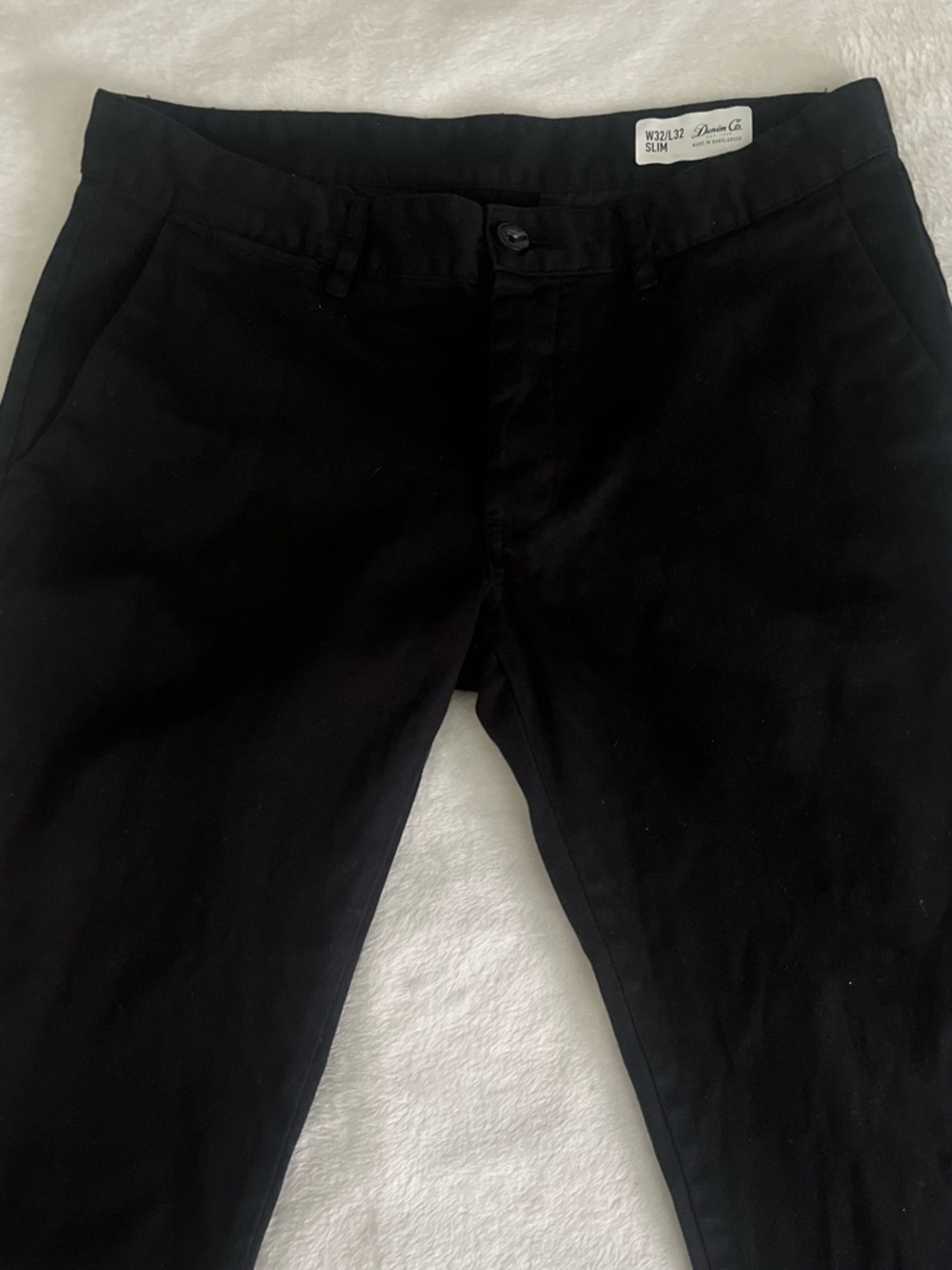Denim&Co mens Black Slim pants size 32 x 32